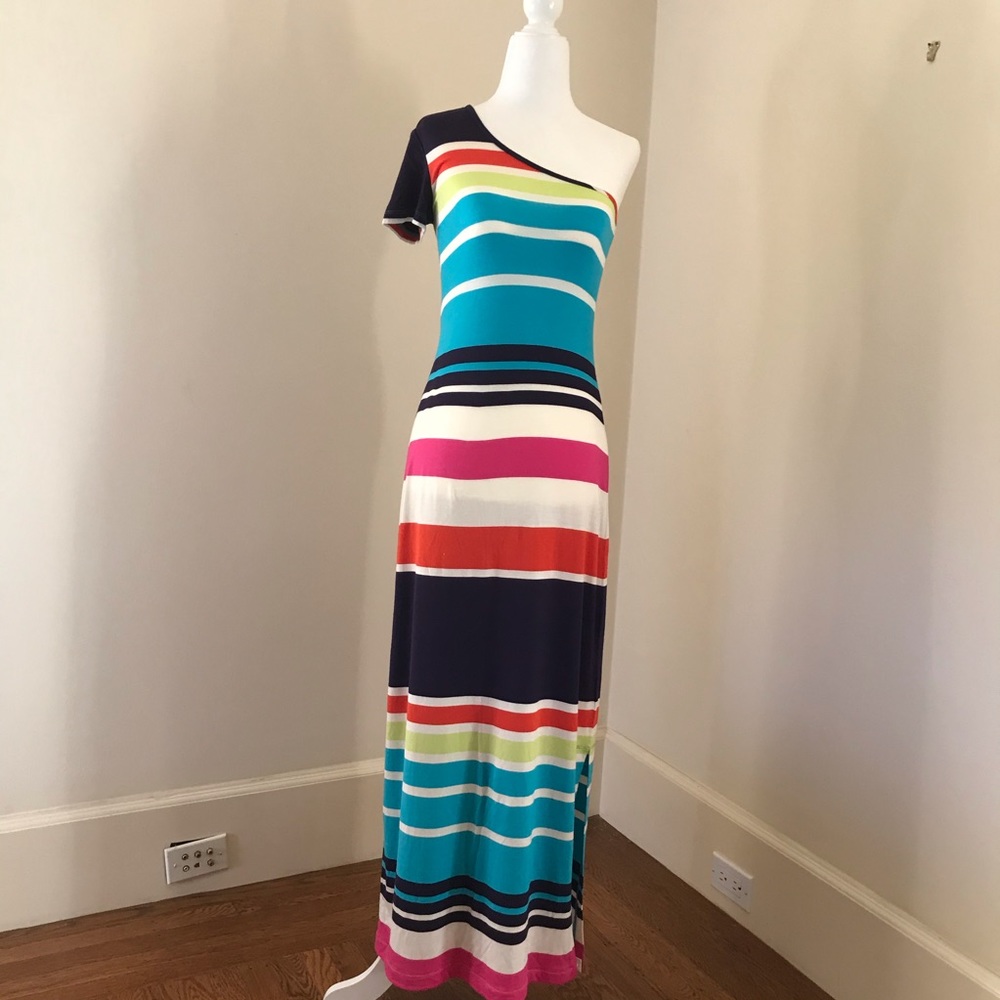 Max & Celo one shoulder maxi dress_XXS